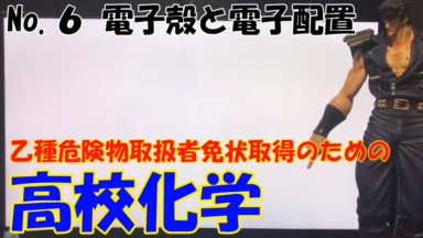 危険物資格取得のための高校化学No.04 電子殻と電子配置