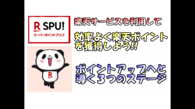 楽天スーパーポイントアップ(SPU)へと導く3ステージ