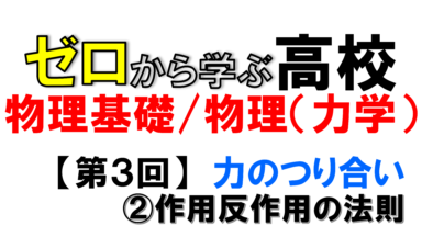 【物理基礎】No.3 力のつり合い(②作用・反作用の法則)